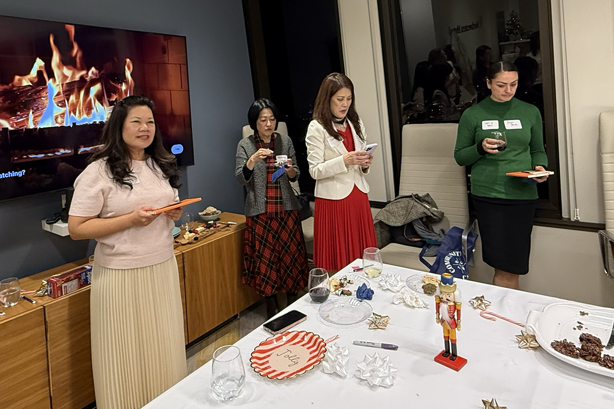 women at cookie exchange